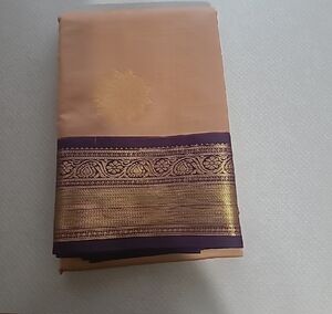 Elegant Saree with Purple Border New